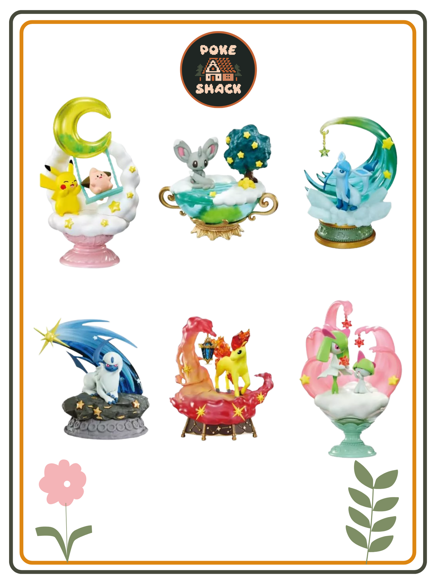 Re-ment Pokemon Starrium Series Dreamy Moonlit Night Blind Box - Receive 1 of 6
